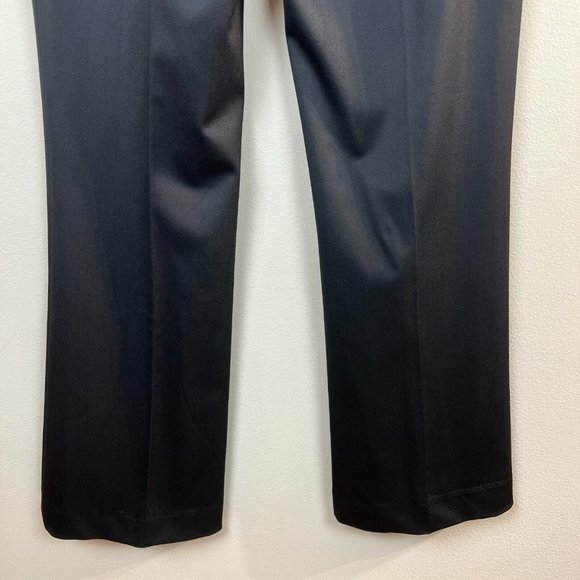 St. John Dress Pants 10 Womens Black Wool Stretch Straight Leg Professional - Picture 6 of 8